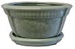 Chinese celadon planter with tray - modern mum design