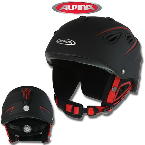 Alpina Skihelm Snowboardhelm GRAP L.E. schwarz-rot-matt