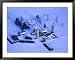 Farm Yard and Buildings Blanketed in Heavy Snow, Near Stratford, Ontario, Canada Framed Art Poster Print by Jim Wark, 49x39