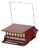Heritage Farms Reflective Red Bird's Choice Squirrel Proof Bird Feeder