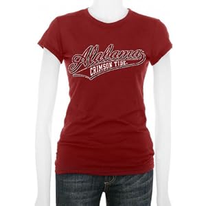 Buy Alabama Crimson Tide Ladies Cardinal Tail Sweep Cube T-Shirt by MJ Soffe