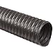 Flexadux T-7SR Thermoplastic Rubber Duct Hose, Black, For Use With Air, Fume, Dust