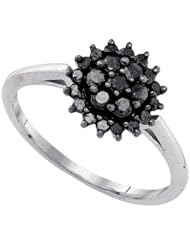 0.49CTW-BLACK DIA RING