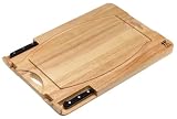 J.A. Henckels Gourmet 3-Piece Carving Set With Deluxe Reversible Cutting Board