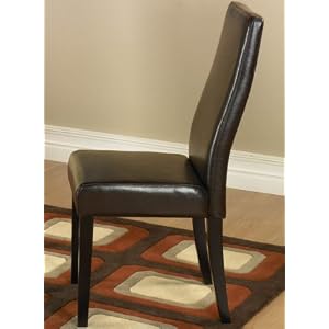 Armen Art Lc341Siesbc 341 Brown Leather Side chair by Armen Art