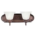 Casual Bronze 2-Bulb Vanity - Marble Shade