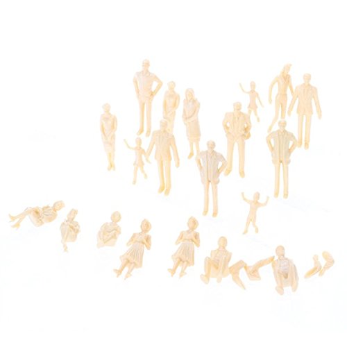 20pcs Unpainted Model Train People Figures 1:30