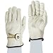 West Chester 84055 Premium Grain Cowhide Leather Unlined Driver Glove, Work, Cotton Ball and Tape Cuff, 9-3/4" Length, X-Large, Beige (Pack of 1 Pair)