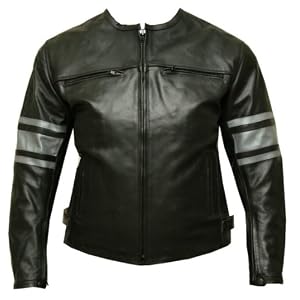 Womens Leather Jacket Motorcycle Armor Ladies Black GM