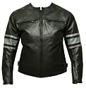 Leather Jacket Motorcycle Armor Ladies Black GM L