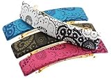L. Erickson USA Silk Covered Rectangle Barrette - Italia