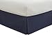 Fresh Ideas Bedding Tailored Bedskirt, Classic 14” Drop Length, Pleated Styling, King, Navy