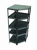 Waterloo SHG4501SBP Steel Corner Shelving Unit, 45-Inch Width x 35-Inch Depth x 74-Inch Height, Black and Platinum