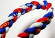 20" Blue/Red/White Titanium Sport Tornado Baseball/Softball Necklace