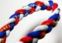 20" Blue/Red/White Titanium Sport Tornado Baseball/Softball Necklace