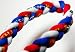 20 Blue/Red/White Titanium Sport Tornado Baseball/Softball Necklace