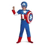  : Boys Toddler Costume Marvel Captain America Muscle Kids 3T-4T