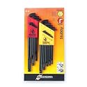 Bondhus 20599 0.050 - 3/8-Inch and 1.5 - 10mm Stubby Ball End Hex Key Double Pack