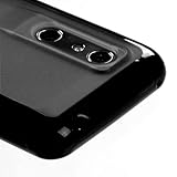 LG Thrill 4G Back Protector Case Phone Cover - Smoke/Black Gummy
