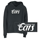 SWEATSHIRT WOMAN BLACK  SCOTTISH FOLD C-ATS 