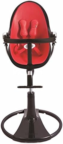 bloom Black Fresco Chrome High Chair in Rock Red