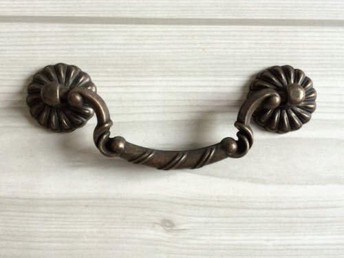 Dresser Drawer Knobs and Pulls Antique Bronze Kitchen Drawer Pull Cabinet Handle Bail Vintage (Bail Drawer Pull)