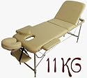 Table de Massage - Alu - seulement 11kg, pliante Confort, beaucoup d'accessoires, 3z, jaune
