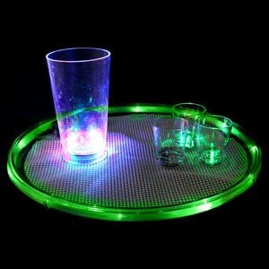 LED 14" Serving Tray - Green