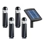 Malibu Outdoor Metal Bollard Four-Light Solar Powered Light Kit #LZ635RP4/LZ635RPL4