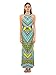 Silver Gate Women's Chevron Tribal Print Halter Waist Cutout Maxi Dress