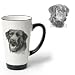 Porcelain Funnel Cup with Chesapeake Bay Retriever (Black and white, 6 inch)