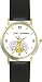 Buddhist - Thai Sawasdee Angel - Peace Deva - WATCHBUDDY® DELUXE TWO-TONE THEME WATCH - Arabic Numbers - Black Leather Strap-Children's Size-Small ( Boy's Size & Girl's Size )