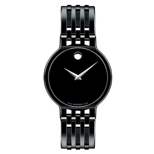 Movado Men's 606344 Esperanza Stainless-Steel Black Round Dial Bracelet Watch