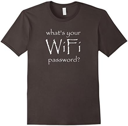 Men's What's your wifi password funny T shirt with funny sayings Medium Asphalt
