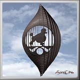 POODLE Circle Swirly Metal Wind Spinner