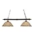 Diamond Jewel 2 Light Tiffany Kitchen Island Ceiling Light