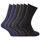 Mens Non Elastic Extra Soft Top Warm Thermal Socks (Pack of 6)