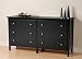 Storage Dresser Contemporary Style in Black Finish