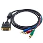 VGA Male to 3RCA (Component Video) Male Cable: 6 ft