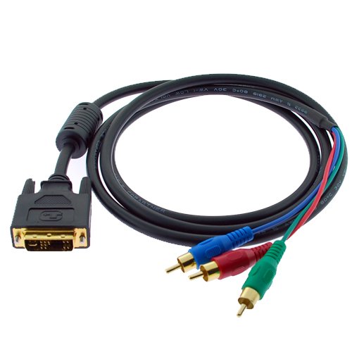 Premium 6ft VGA Male to 3-RCA Component Video Male cable