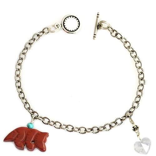 BELLA'S CHARM BRACELET with Gemstone Wolf 6.5