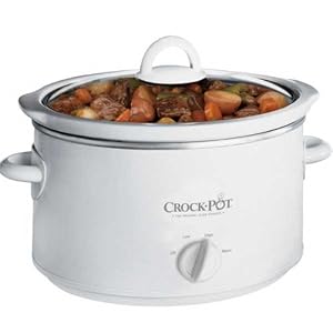 Crock-Pot SCV401-UM 4-Quart Manual Oval Slow Cooker, White