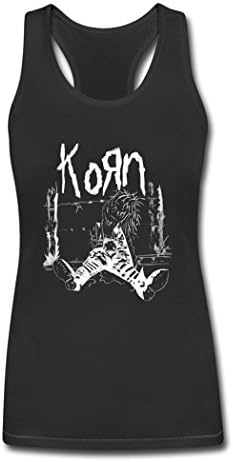 CAQ great Women's Korn popular shirt Tank Top for ladyBlack S