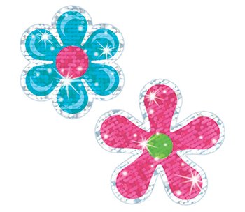 sparkle stickers flower power  more detail click!