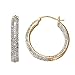 10K Yellow Gold Diamond Round Inside Out Hoop Earrings (1 cttw, I-J Color, I2-I3 Clarity)