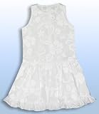 Drop Waist Short Tank - Classic Hibiscus Ruffle Bottom Full Circle Skirt Hawaiian Aloha Dress in Wedding White - 8