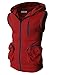 H2H Mens Active Sleeveless Zip-up Color Blocks Sport Hoodie With Pockets