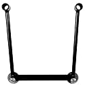 Willie & Max Universal Saddlebad Hard Mount Kit Black