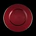 Kabbalah Charger Dinner Plate (11), Deep Red w Gold Rim - 6 Pack