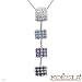 Koesia! Made in Italy Beautiful Hand-Made Necklace 5.30ctw Super Clean G/VS Diamonds, Iolite, Tanzanite and Topaz Made of 18K Gold